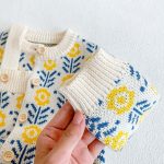 【66-100cm】カーディガンorロンパース ベビー ひまわり柄 ニット - 画像 (12)