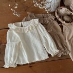 【73-100cm】ブラウス 女の子 無地 フリル - 画像 (7)
