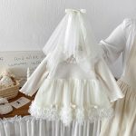 【73-100cm】 ワンピースorトップス ベビー 裏起毛 チュール - 画像 (6)