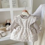 【73-100cm】セットアップ ベビー 花柄 キルティング - 画像 (3)