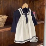 【73-100cm】長袖トップスorワンピース 女の子 スクエアネック - 画像 (6)