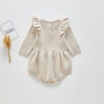 【66-100cm】ロンパース ベビー 暖かい フリル - 画像 (6)