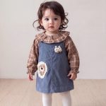 【73-100cm】シャツ&スカート ベビー チェックデニムジャンパー - 画像 (5)