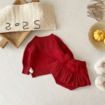 【66-100cm】セットアップ ベビー 手編み ボール ニット - 画像 (6)