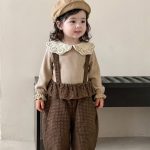 【73-100cm】サロペットorトップス 女の子 ドット 丸襟 刺繍 - 画像 (7)