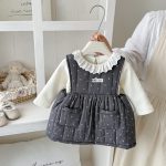 【73-100cm】セットアップ ベビー フリル襟 裏起毛 - 画像 (4)