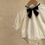 【73-90cm】ロンパース ベビー フレンチ スウィート 蝶結び - 画像 (6)