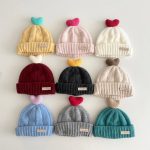 【GOODS】帽子 暖かい ハート ニット