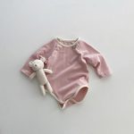 【66-90cm】ロンパース ベビー ナチュラル 無地 - 画像 (6)