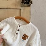 【80-130cm】スウェット 男の子 ワッフル 刺繍クルーネック - 画像 (10)