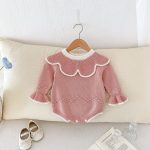 【66-90cm】ロンパース ベビー フリル ニット 可愛い - 画像 (4)