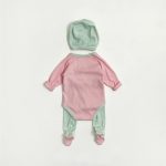 【66-90cm】ロンパース+レギンスor帽子 ベビー 無地 カジュアル - 画像 (6)