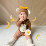 【66-90cm】ロンパース&帽子 ベビー バナナ かわいい - 画像 (5)