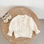 【73-110cm】カーディガンorパンツ ベビー 蝶結び ニット - 画像 (10)