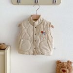 【73-100cm】ベスト 女の子 ベビー 厚手 キルティング - 画像 (11)