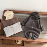 【66-100cm】カバーオール ベビー ニット 長袖 うさ耳 - 画像 (6)