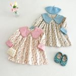 【90-140cm】ワンピース 女の子 フラワー柄 折り襟 - 画像 (3)