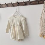 【66-90cm】ロンパース ベビー フレアワンピ 無地 - 画像 (11)