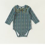 【66-90cm】ロンパース ベビー レトロ 総柄 - 画像 (4)