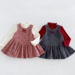 【80-130cm】トップスorワンピース 女の子 蝶結び 裏起毛 ハイネック - 画像 (10)