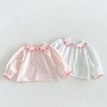 【80-130cm】シャツ 女の子 無地 丸襟 おしゃれ - 画像 (9)