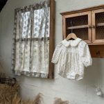 【73-90cm】ロンパース ベビー 丸襟 小花柄 - 画像 (5)
