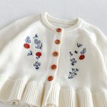 【80-130cm】カーディガンorパンツ 女の子 刺繍 ニット - 画像 (6)