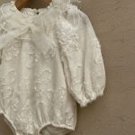 【73-90cm】ロンパース ベビー 蝶結び フリル襟 - 画像 (11)