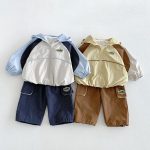 【80-130cm】パーカーorカーゴパンツ 男の子 フード付き 切り替え - 画像 (3)