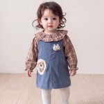 【73-100cm】シャツ&スカート ベビー チェックデニムジャンパー - 画像 (7)
