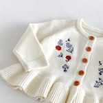 【80-130cm】カーディガンorパンツ 女の子 刺繍 ニット - 画像 (7)