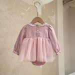 【73-90cm】ロンパース ベビー  レース チュール - 画像 (5)