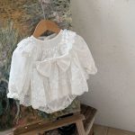 【73-90cm】ロンパース ベビー レース プリンセス - 画像 (4)