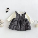 【73-100cm】セットアップ ベビー フリル襟 裏起毛 - 画像 (2)