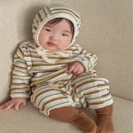 【66-90cm】カバーオール ベビー カラフルリブ ボーダー柄 - 画像 (5)