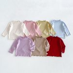 【80-130cm】トップス 女の子 無地 フリル - 画像 (4)