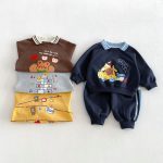 【80-130cm】セットアップ 男の子 カートゥーン 襟付き - 画像 (5)