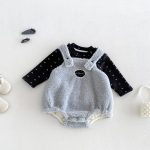 【66-90cm】ロンパース＆トップス ベビー 裏起毛 ふわふわ 蝶結び - 画像 (2)