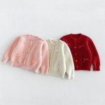 【80-130cm】カーディガン 女の子 蝶結び ニット - 画像 (2)