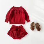 【66-100cm】セットアップ ベビー 手編み ボール ニット - 画像 (8)