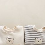 【73-100cm】セットアップ ベビー 韓国風 熊柄 刺繡 - 画像 (10)