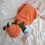 【66-90cm】ロンパース ベビー ハロウィン 帽子付き パンプキン - 画像 (5)