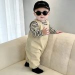 【73-100cm】サロペットorシャツorセットアップ ベビー ボーダー - 画像 (3)