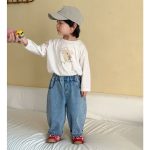 【80-150cm】ロングパンツ キッズ デニム カーブシルエット - 画像 (16)