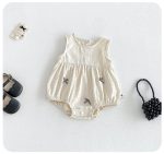 【66-90cm】ロンパース ベビー ドット リボン - 画像 (4)