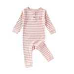 【66-90cm】オールインワン ベビー ボーダー柄 シンプル - 画像 (11)