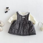 【73-100cm】セットアップ ベビー フリル襟 裏起毛 - 画像 (5)