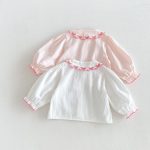 【80-130cm】シャツ 女の子 無地 丸襟 おしゃれ - 画像 (10)