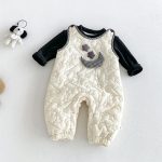 【66-90cm】トップスorカバーオール ベビー 星月 裏起毛 - 画像 (6)