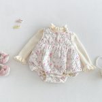 【66-90cm】ロンパースorトップス ベビー 裏起毛 うさぎ フリル襟 - 画像 (4)